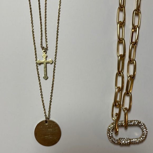 Necklace Set of 2 Gold Tone - Picture 1 of 6